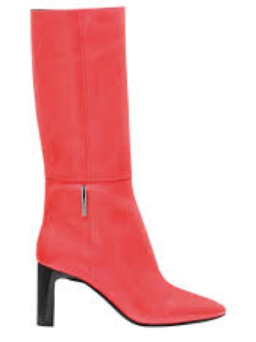 Longchamp NWOT Roseau Heel Boots In Red Kiss Leather Sz 37, 6 US